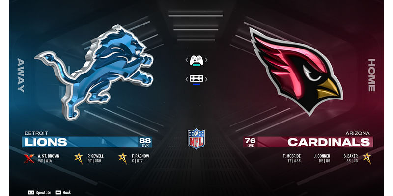 WATCH LIVE: Lions vs. Cardinals preview, Madden 25 simulation