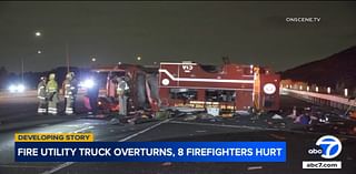 OC fire chief to provide update on conditions of 8 firefighters hurt in crash on Irvine freeway