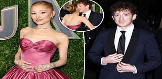 Ariana Grande and boyfriend Ethan Slater have rare PDA moment on ‘Wicked’ red carpet