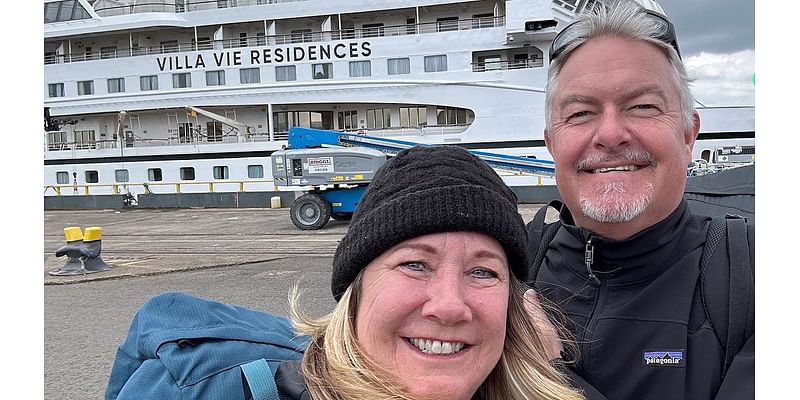 Cursed cruise ship on luxury three-and-a-half-year voyage around the world will finally set sail next week - after rich passengers were stuck in Belfast for nearly four months