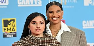 Mabel, 28, rocks a quirky checked dress as she joins her chic mum Neneh Cherry, 60, on the MTV European Music Awards red carpet