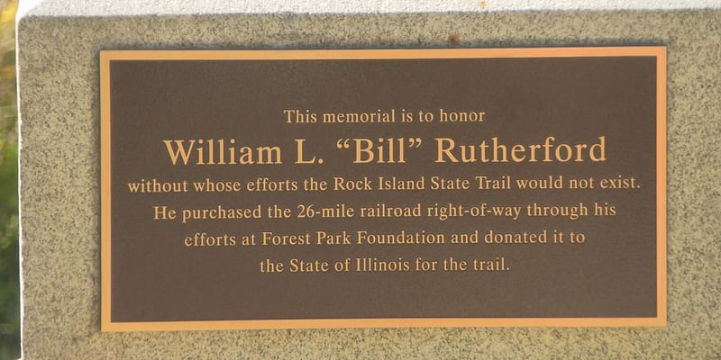 An unveiling for the memorial of Bill Rutherford brought out dozens of people