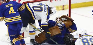 Blues earn a point in Buffalo, but squander chance at two by losing another third-period lead