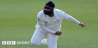 Amar Virdi: Worcestershire's on-loan Surrey spinner in shop window