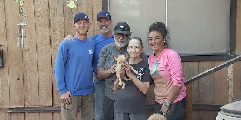 Blind, deaf dog rescued from massive hole in Peoria backyard