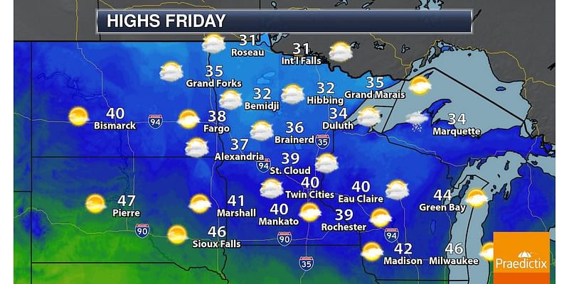 Very November-Like Friday Ahead - Shots At 60F Next Week