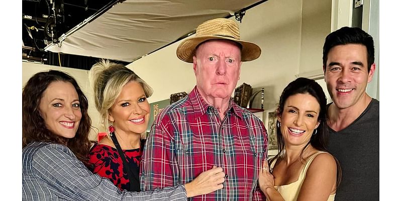 Ada Nicodemou and James Stewart brush off Home and Away cast 'rift' rumours as they share sweet tributes to Ray Meagher on his 80th birthday