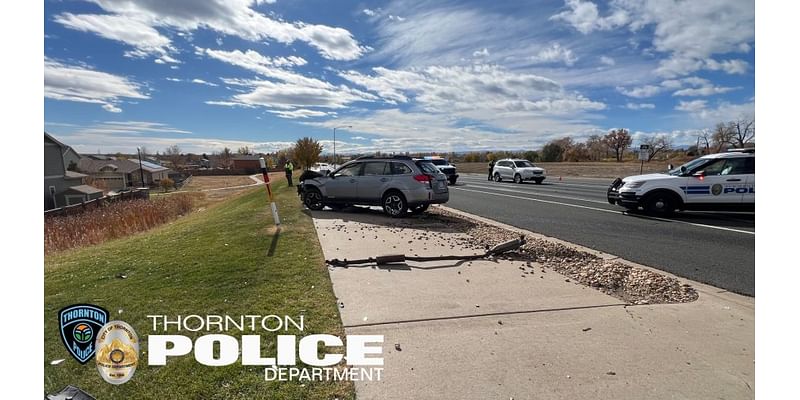 Police pursuit leads to crash in Thornton, 2 hurt