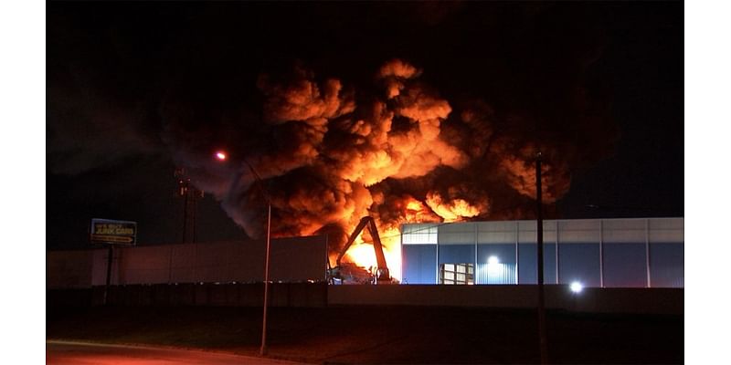 Fire crews battle large blaze at southeast Columbus junkyard