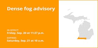 Southeast Michigan under a dense fog advisory until Saturday morning