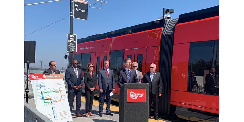 MTS Copper Line Trolley Service Begins Sunday Between El Cajon, Santee