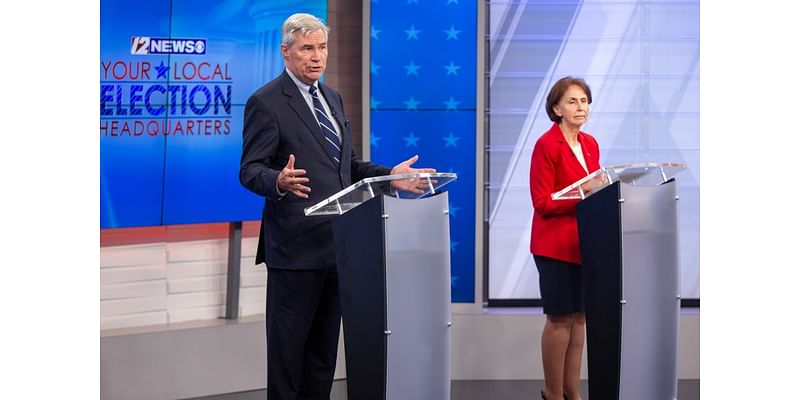 US Senate candidates Whitehouse, Morgan face off in 12 News debate