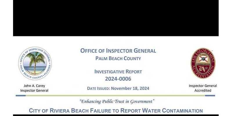 Blistering report reveals details on Riviera Beach fecal contamination cover-up