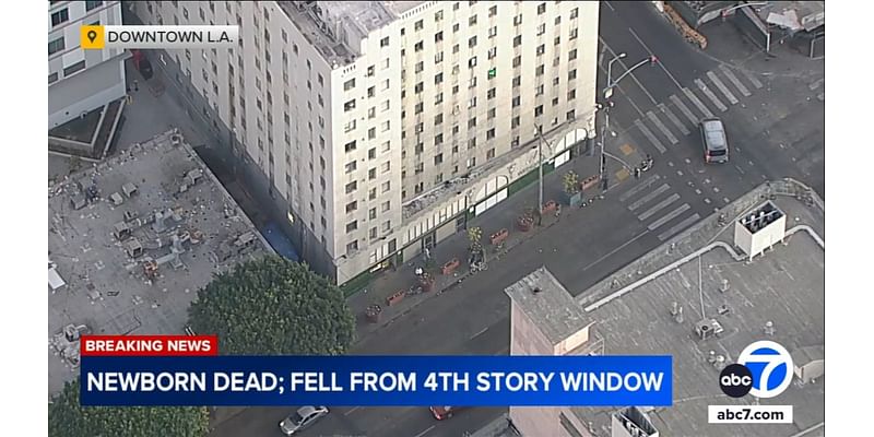 Newborn boy dies after possibly being dropped from 4th-floor window in Los Angeles: police