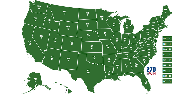 How many electoral votes does each state have?