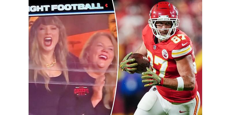 Taylor Swift’s mom, Andrea, perfectly honors both her daughter and Travis Kelce with Chiefs game jacket