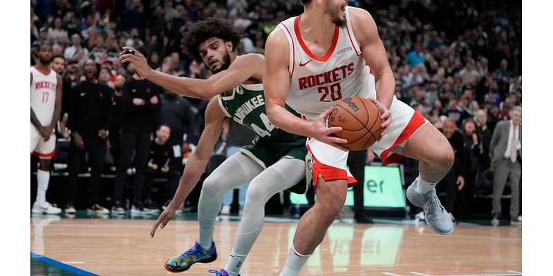 Bucks win 101-100 on Lillard's late basket to snap Rockets' 5-game win streak