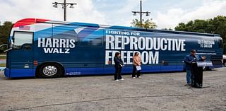 Harris' abortion rights bus tour aims for votes the big rallies don't reach