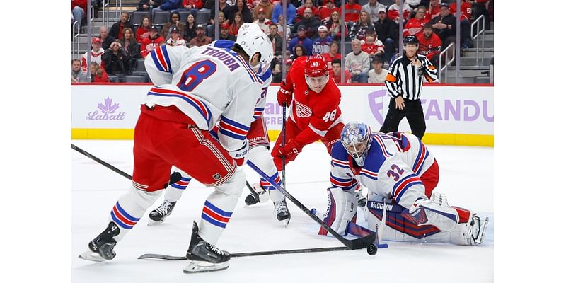 Red Wings can’t convert chances to goals, blanked by Rangers