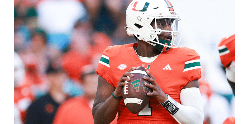 Miami's Cam Ward tops 15,000 yards passing for collegiate career