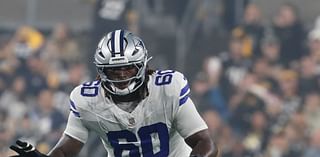 Dallas Cowboys tackle Tyler Guyton seen wearing wrap on knee after win over Steelers