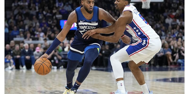 Edwards scores 31 as Wolves beat Embiid-less 76ers 112-99