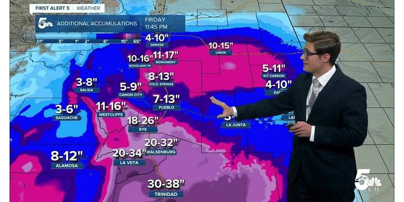 Heavy snow continues today and tomorrow for southern Colorado