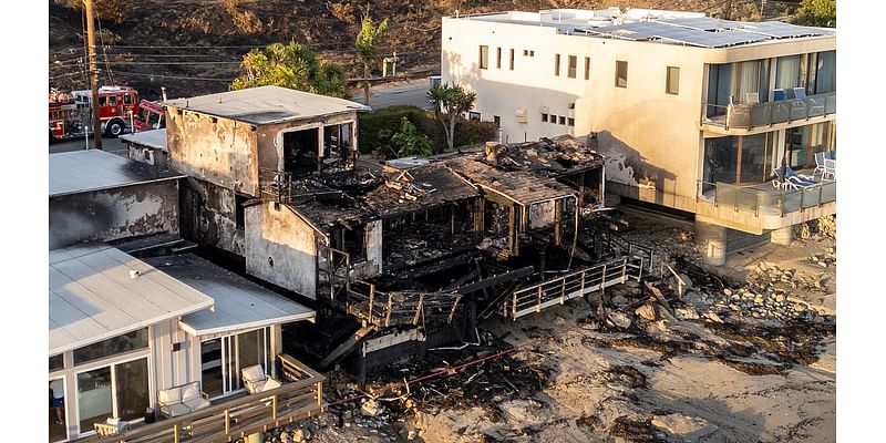 Real estate moguls' stunning $2.4million Malibu mansion is burned to a crisp by brutal wildfire