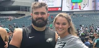 Jason Kelce's wife Kylie shuts down suggestions she has bad blood with Taylor Swift as she sets the record straight on headline that claimed she is 'trying to avoid' pop star's spotlight