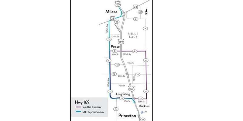 Highway 169 closure, delays expected beginning July 8