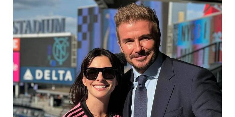 David Beckham enjoys pizza night in NYC after posing with Anne Hathaway and son Romeo at Inter Miami game