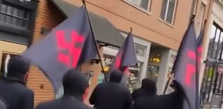 Columbus, Ohio: Neo-Nazi demonstrators waving swastika flags condemned by local officials