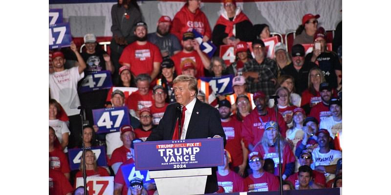 Trump returns to Macomb County, reflecting on the campaign while lashing out at Harris and Cheney