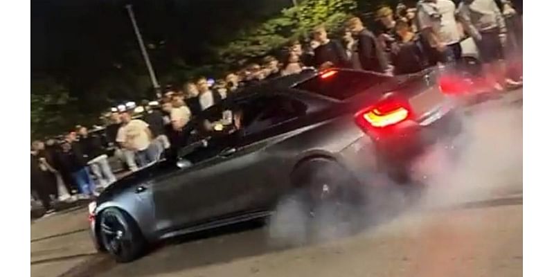 Police confront 'hostile' crowd at fast car meeting