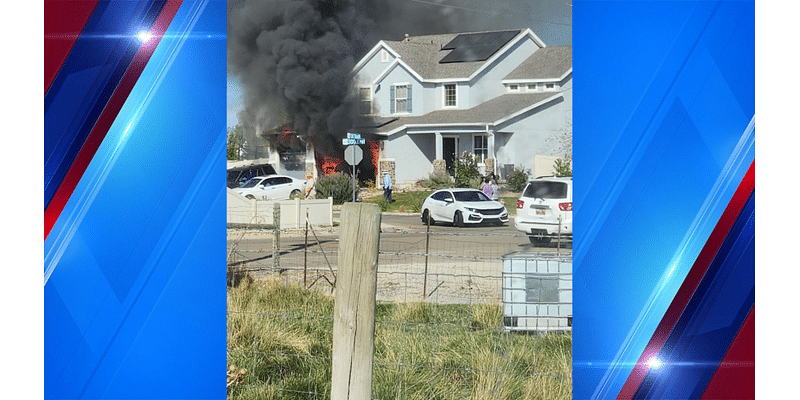 An unattended fryer causes garage to be engulfed in flames at Lehi home