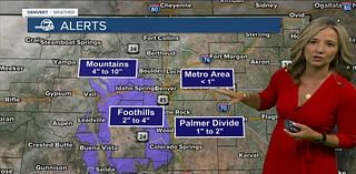 Rain and snow developing across Colorado Wednesday