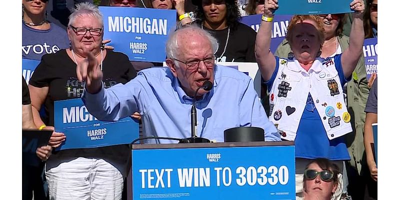 Bernie Sanders campaigns for Harris in Grand Rapids