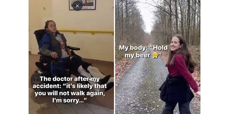 Doctor Tells Woman She Won't Walk Again, She Takes 'Hold My Beer' Approach