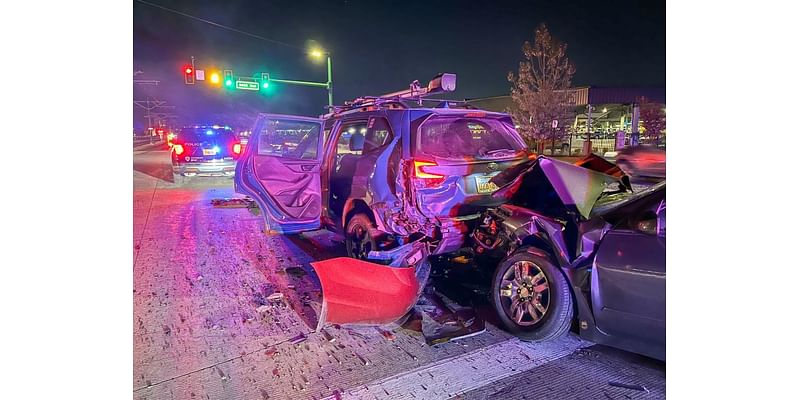 One hospitalized in three-car crash on TRAX rail line