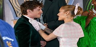 Ariana Grande Shares Sweet Moment with Boyfriend Ethan Slater While Adjusting His Bow Tie at L.A. Wicked Premiere