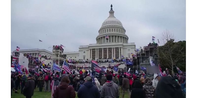 Rioter who smashed door in Capitol gets 8 years after pardon ask – NBC Los Angeles