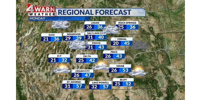 Expect cold weather, valley snow for northern Utah to start the week