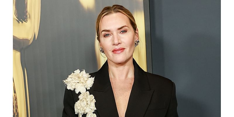 Kate Winslet is the epitome of chic in a black suit as she attends the 15th annual Governors Ball in LA