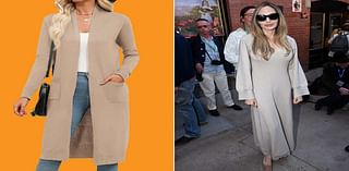 Angelina Jolie’s Long Cardigan Costs $635, but Similar Cozy Styles Start at Just $24