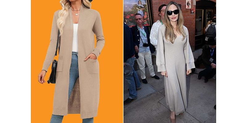 Angelina Jolie’s Long Cardigan Costs $635, but Similar Cozy Styles Start at Just $24