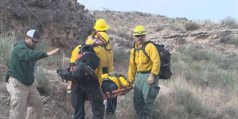 Wildland medical provider course training firefighters at remote sites