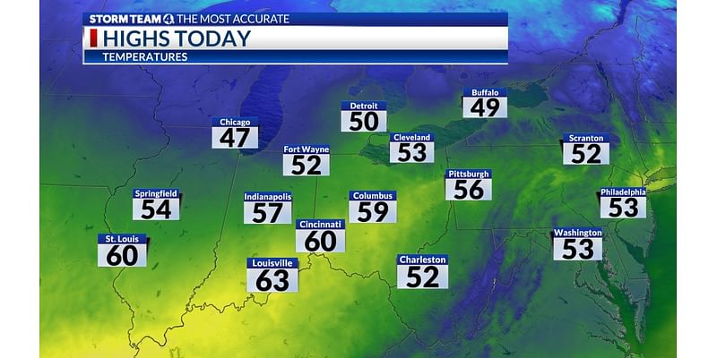 Sunshine and cooler temps going into the weekend