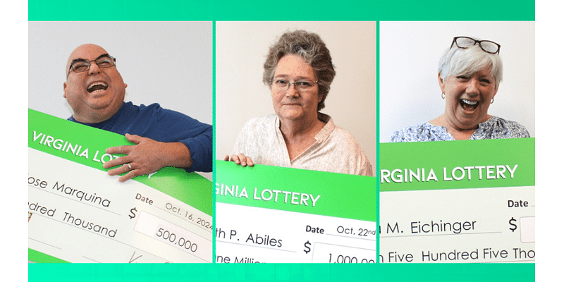 Lottery winners abound in Northern Virginia with more than $3 million in combined winnings