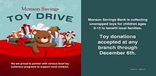 Monson Savings Bank sponsoring holiday toy drive