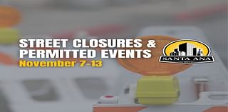 Street closures and permitted events for November 7